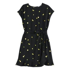 Popsugar Lemon POPPY Ruffle Black Dress S